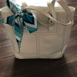 Coach handbag with scarf